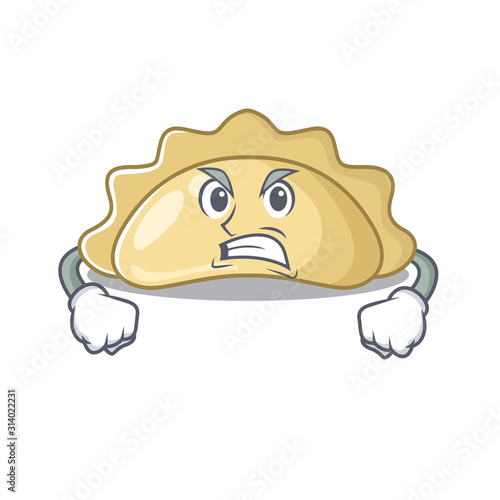 Pierogi cartoon character design having angry face
