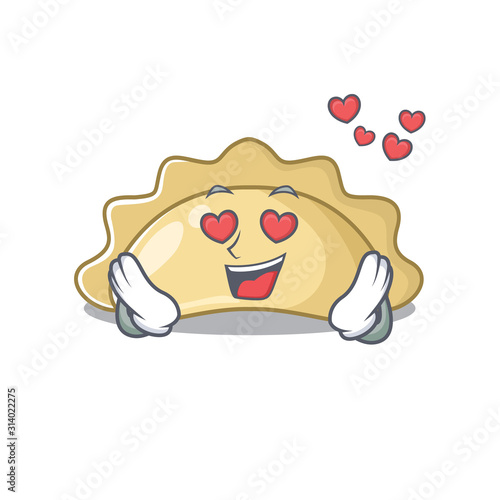 falling in love cute pierogi cartoon character design