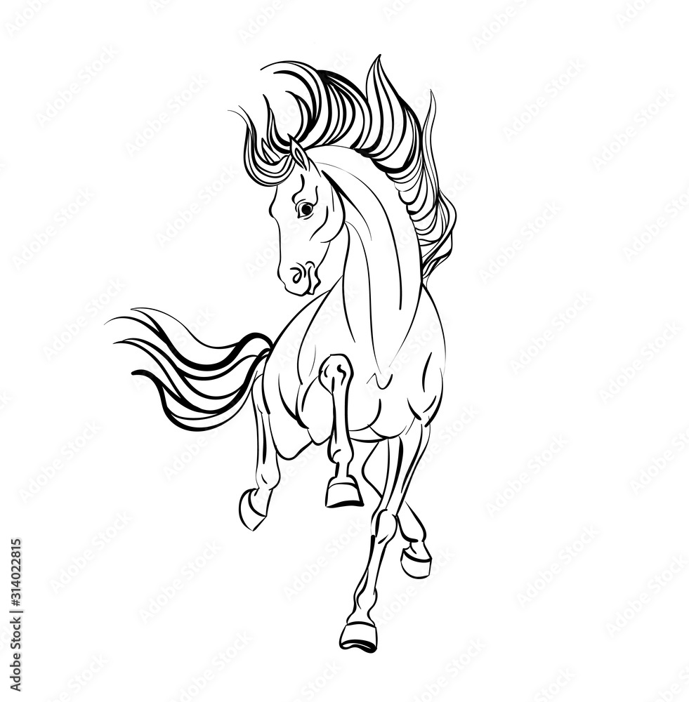 Horse pattern design. Vector illustration.