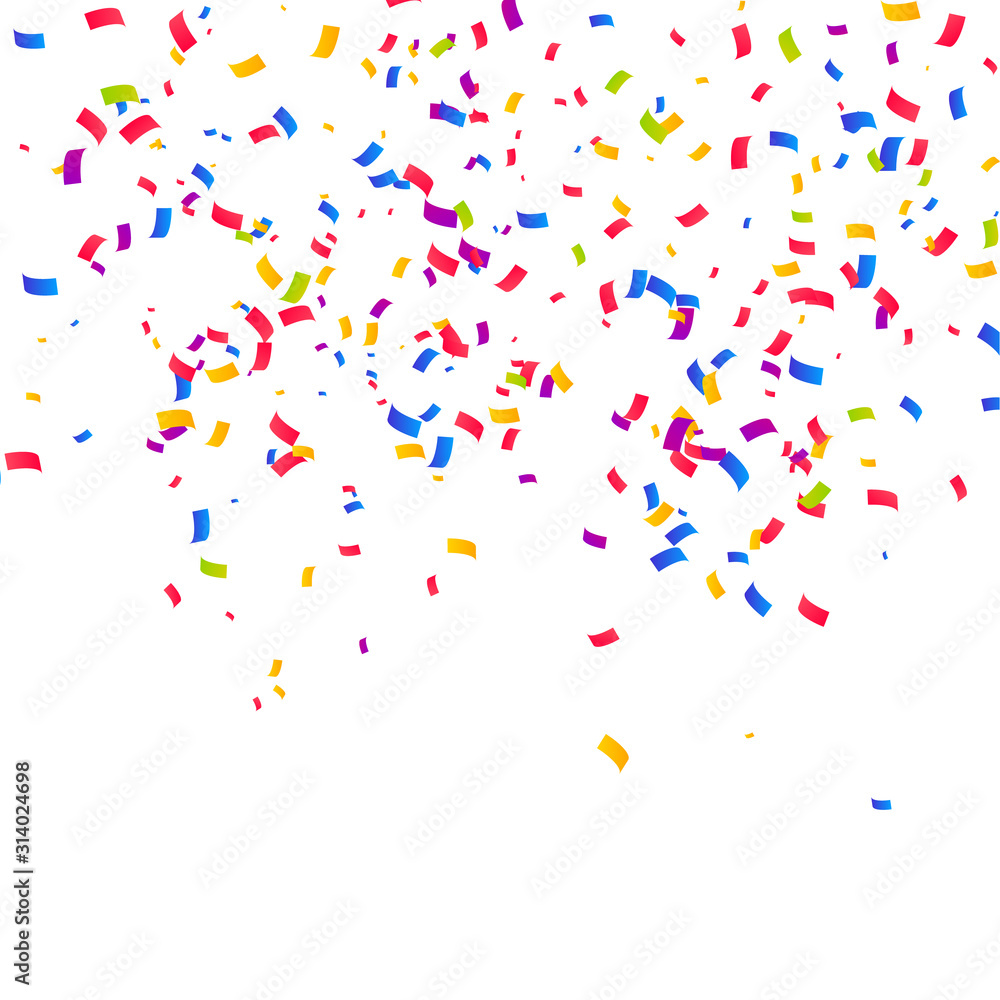 Color Confetti Background. Celebrate Party Vector Illustration
