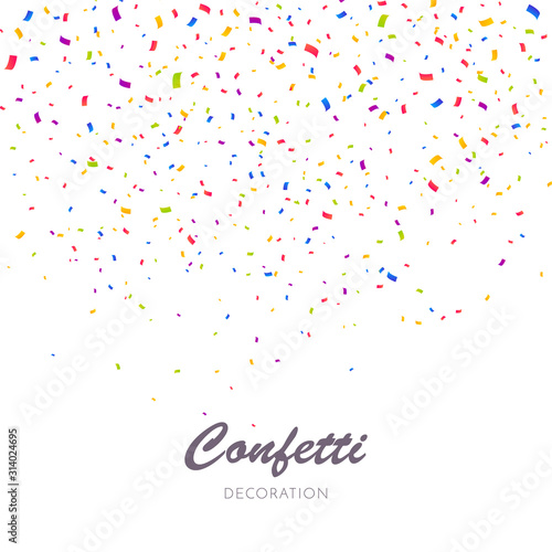 Color Confetti Background. Celebrate Party Vector Illustration