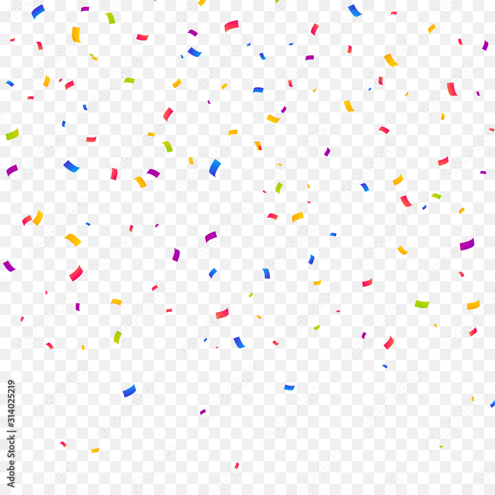 Color Confetti Background. Celebrate Party Vector Illustration - obrazy, fototapety, plakaty 