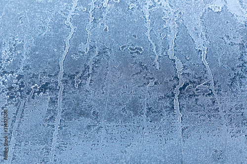 Obraz na płótnie Frost auf einer Oberfläche, Eiskristalle w salonie