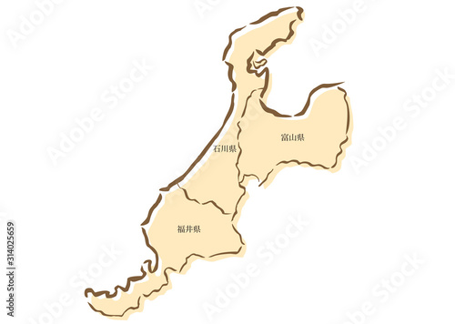 日本地図・北陸地方