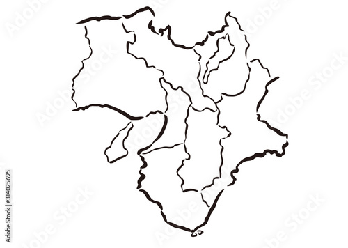 日本地図・近畿地方