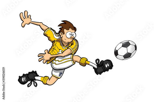 player kicking a ball