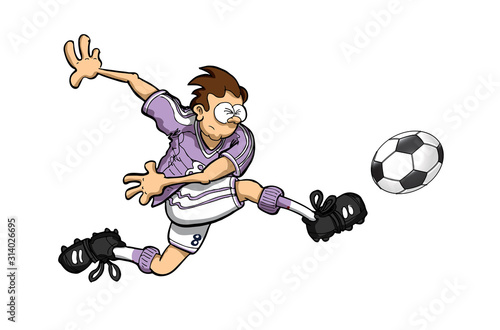 player kicking a ball
