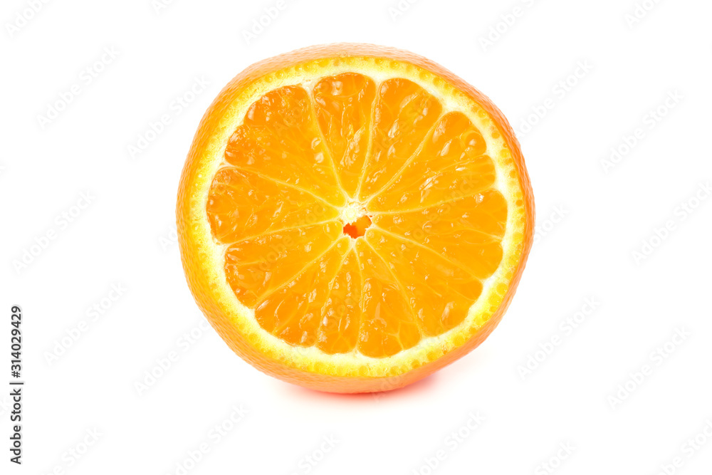 mandarin with slices isolated on white background mandarin with slices isolated on white background