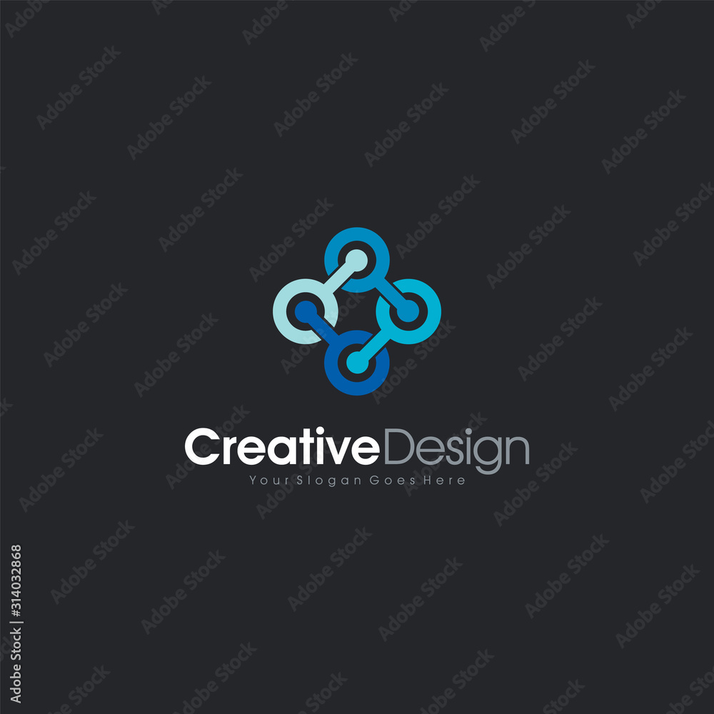 Naklejka Abstract logo design. Creative,Premium Minimal emblem design template. Graphic Alphabet Symbol for Corporate Business Identity Creative Design