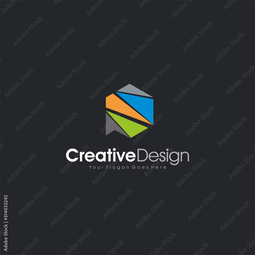 Initial P Letter Abstract Logo Template Design Icon Creative Design