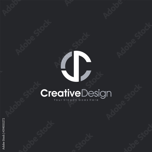 INITIAL SC Logo Emblem Circle abstract Logo Template Design Vector, Emblem, Design Concept, Creative Symbol design vector element for identity, logotype or icon Creative Design