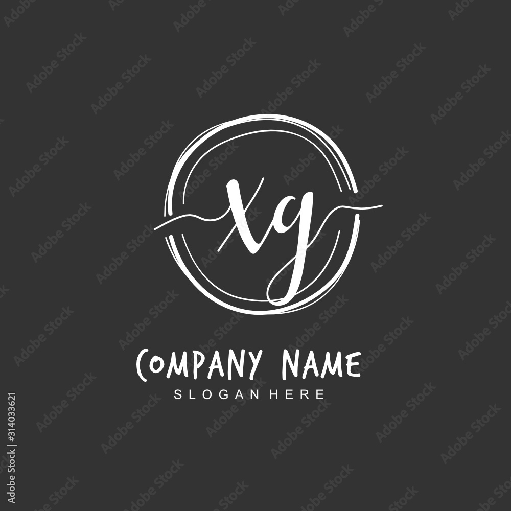 Handwritten initial letter X G XG for identity and logo. Vector logo template with handwriting and signature style. Handwritten initial letter X G XG for identity and logo. Vector logo template with handwriting and signature style.