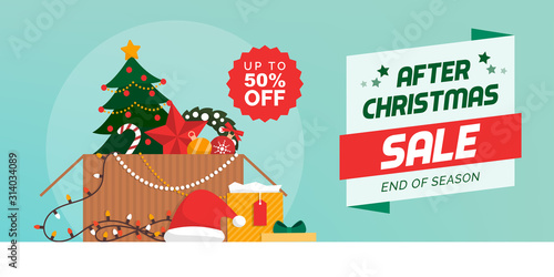 After Christmas sale banner