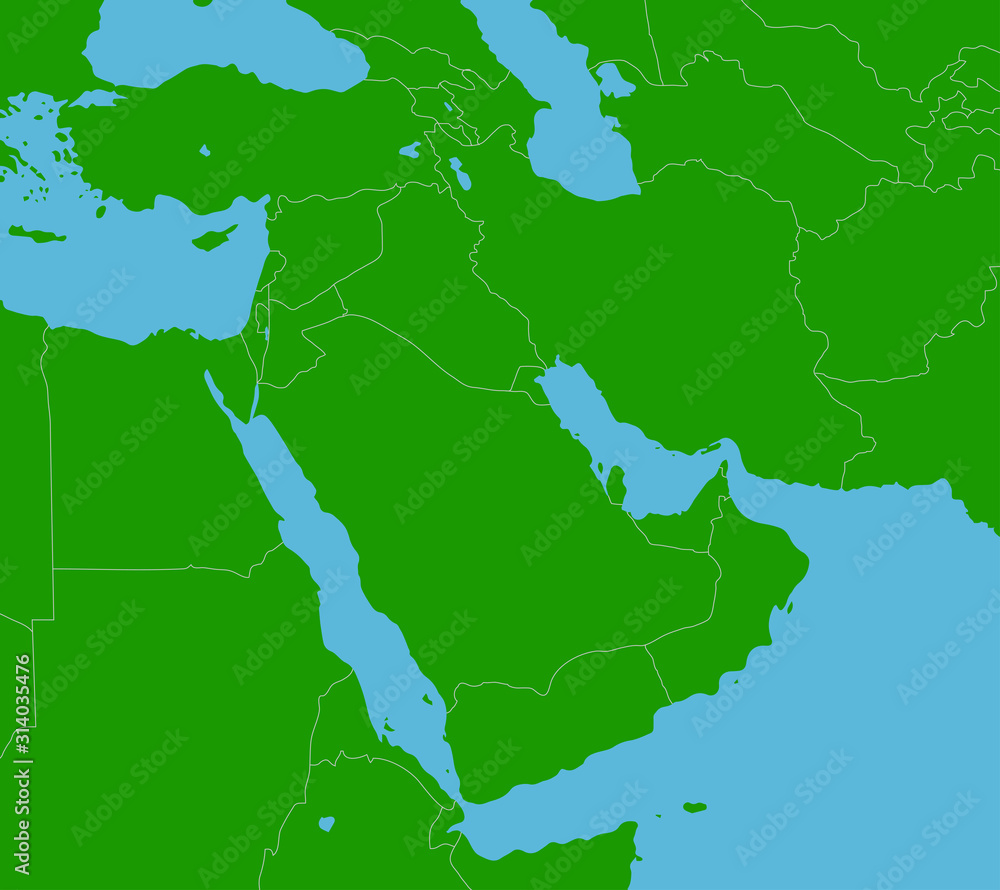 Middle east , Arabian countries map / No text