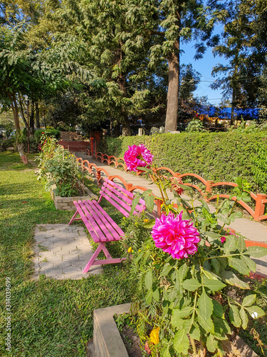 KATHMANDU, NEPAL - October 26, 2019: Sankhadhar Park (or Ratna Park), Kathmandu, Nepal.