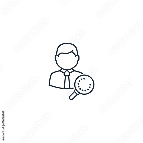 inspection creative icon. From Analytics research icons collection. Isolated inspection sign on white background