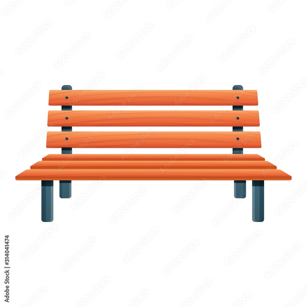 Classic bench icon. Cartoon of classic bench vector icon for web design isolated on white background Classic bench icon. Cartoon of classic bench vector icon for web design isolated on white background