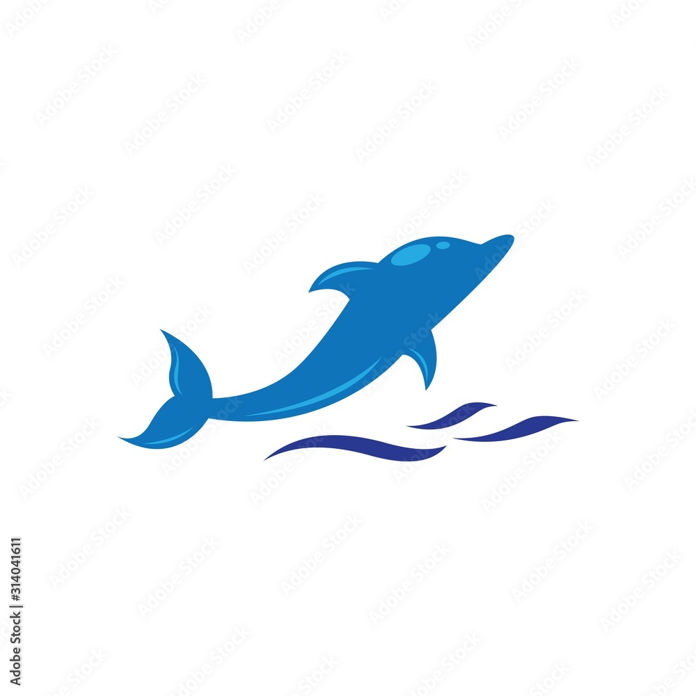 Dolphin logo template vector icon Dolphin logo template vector icon