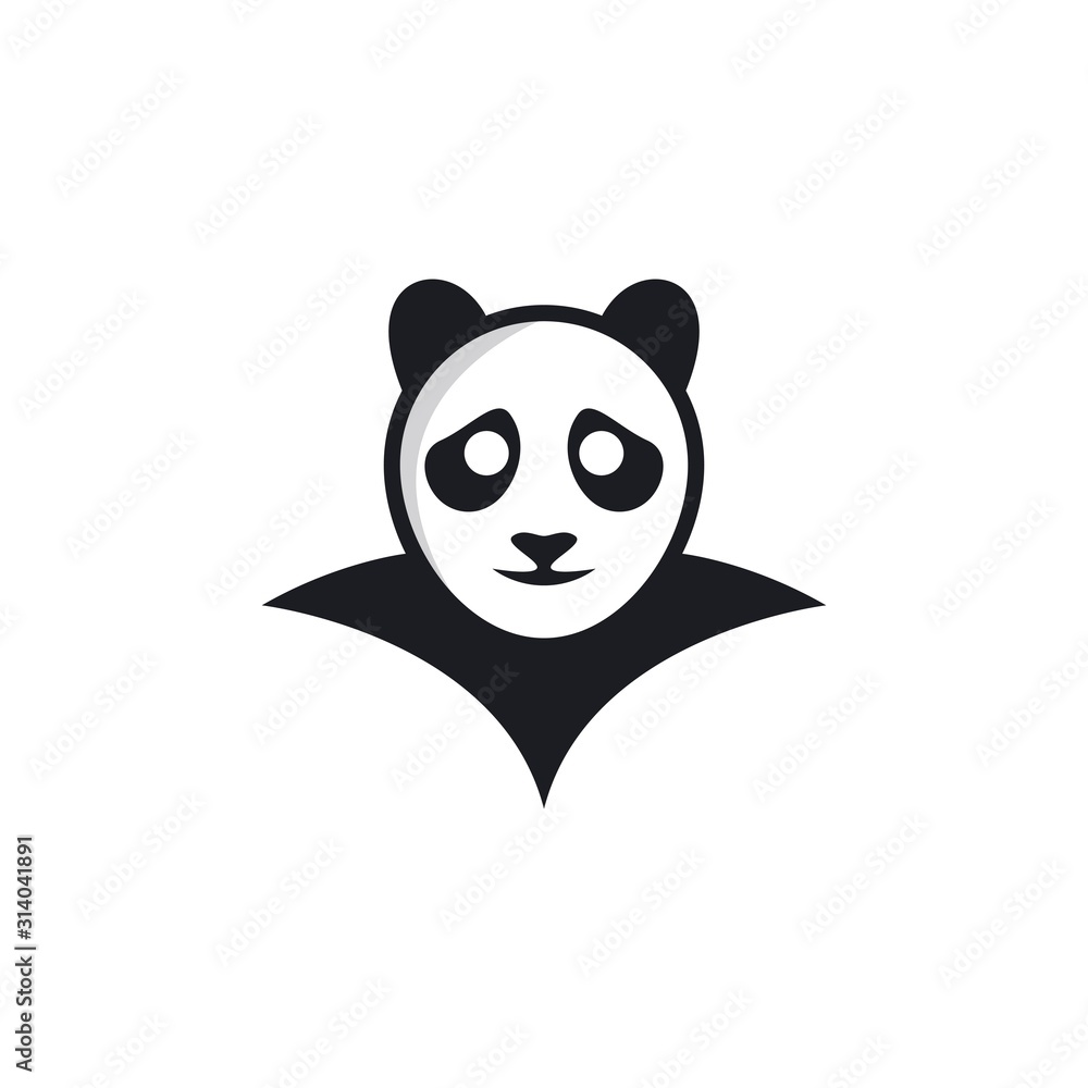 Naklejka premium Panda logo template vector icon