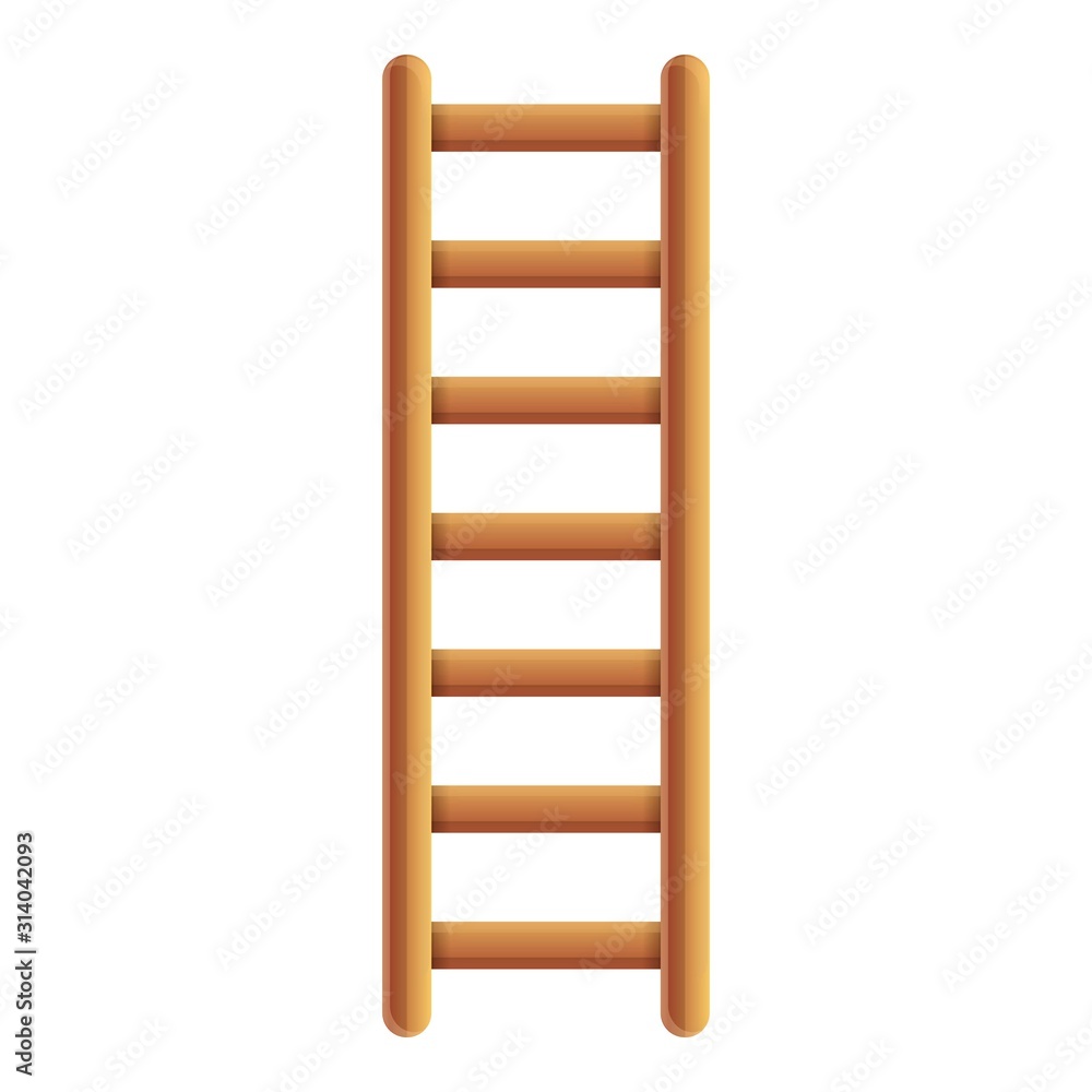 Ladder tool icon. Cartoon of ladder tool vector icon for web design isolated on white background Ladder tool icon. Cartoon of ladder tool vector icon for web design isolated on white background