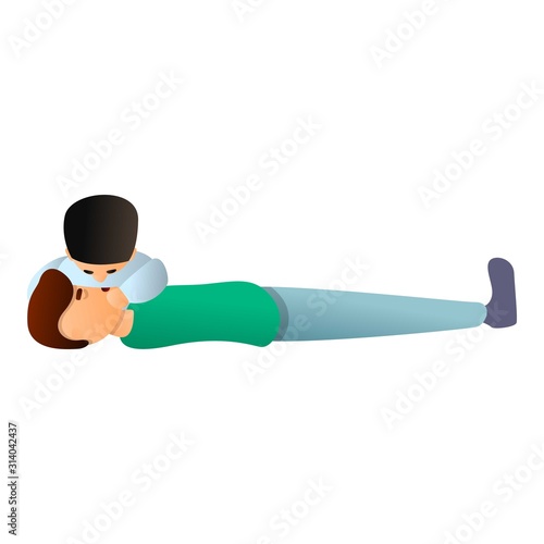 Artificial respiration icon. Cartoon of artificial respiration vector icon for web design isolated on white background