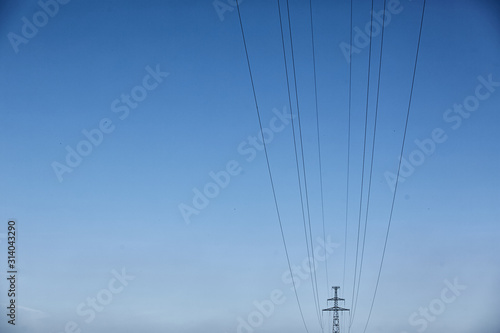 High Voltage Electric Tower. Power concept