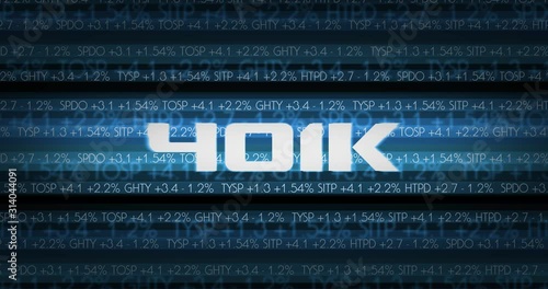 Wall Street Stock Market Economy Typography Cinematic Graphics - 401k Version