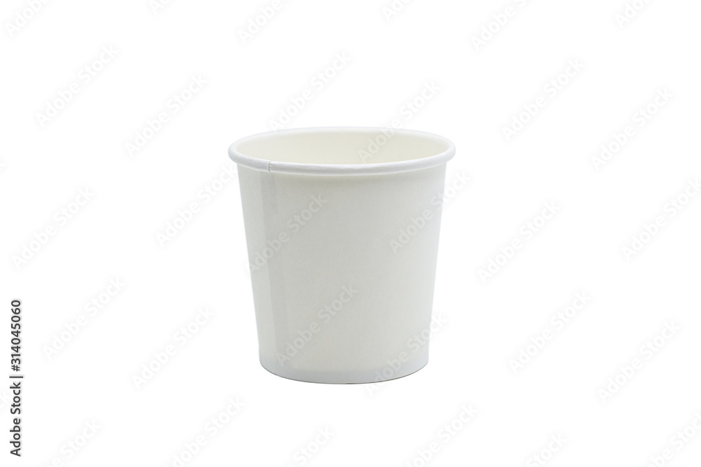 Paper cup on white background Paper cup on white background