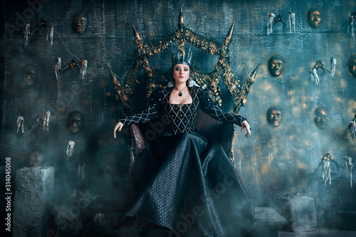Evil Queen in a black dress Fotobehang