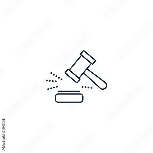 tribunal creative icon. From War icons collection. Isolated tribunal sign on white background