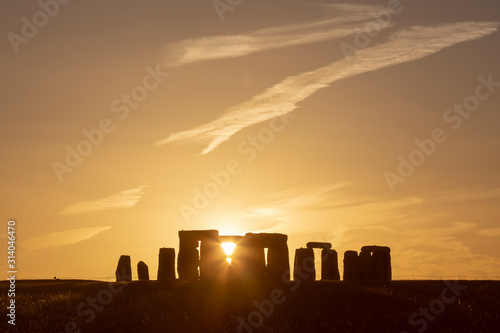Summer Solstice Sunset at Stonehenge, UK