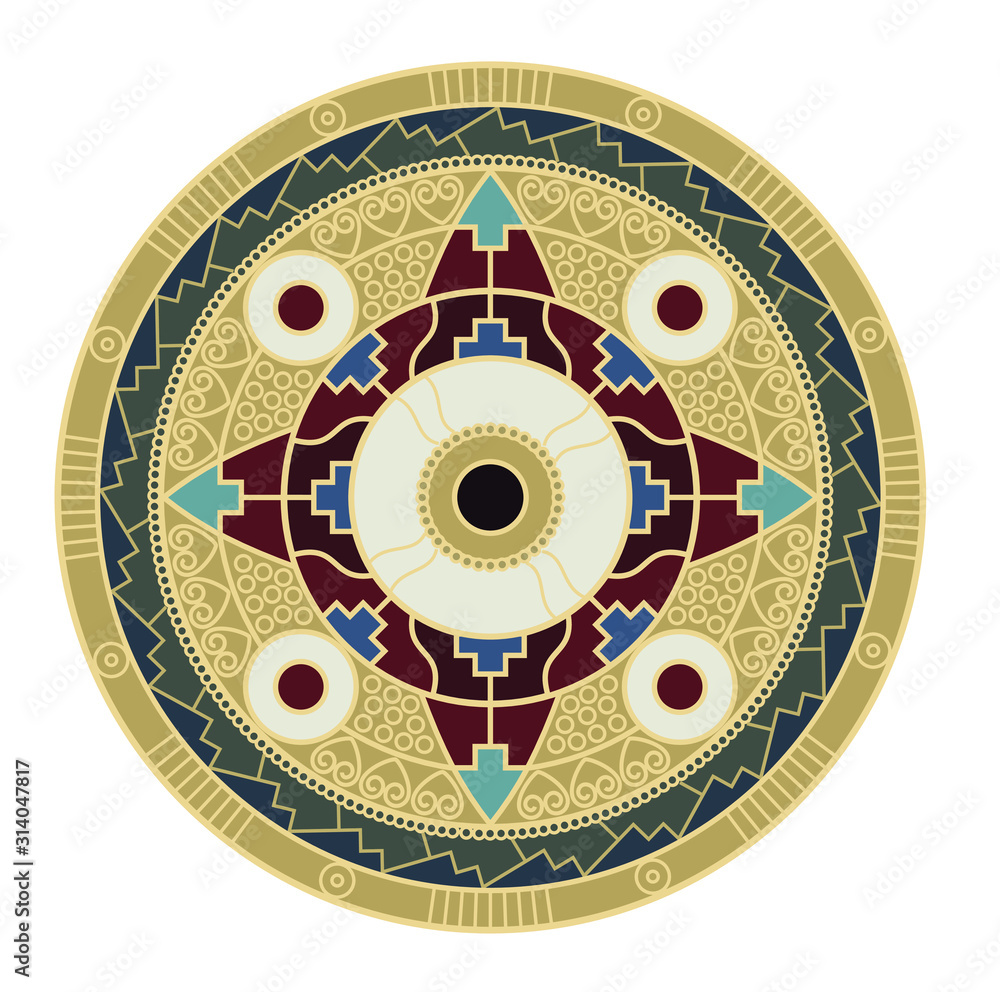 Vector image of an ancient franc brooch Vector image of an ancient franc brooch