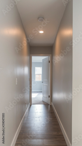 Vertical Dark hallway going to the master bedroom