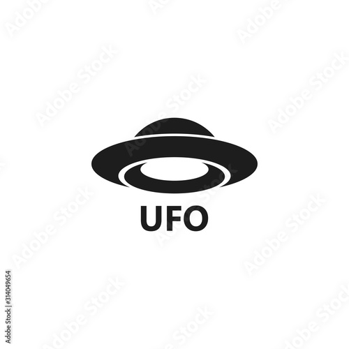 UFO vector logo template illustration