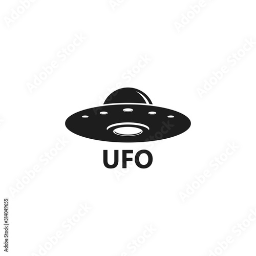 UFO vector logo template illustration