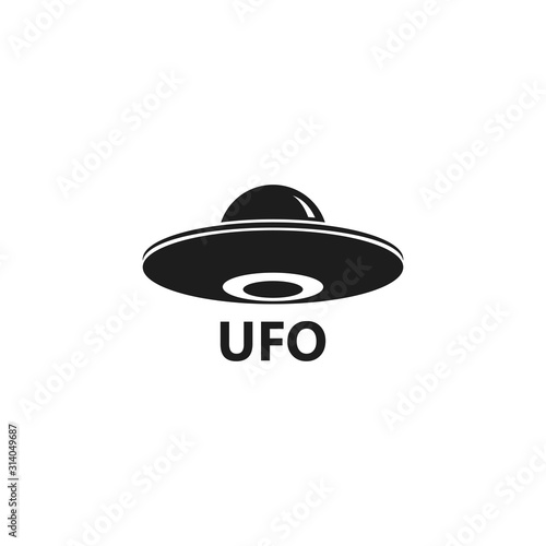 UFO vector logo template illustration