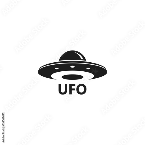 UFO vector logo template illustration