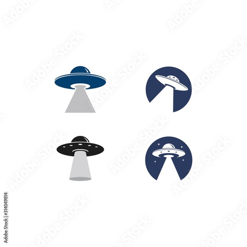 UFO vector logo template illustration