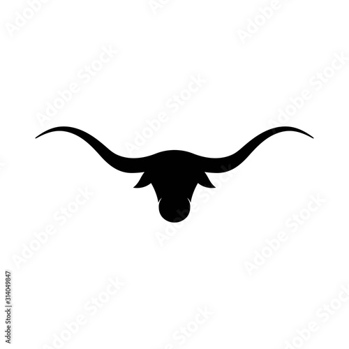 Bull head logo vector icon illustration