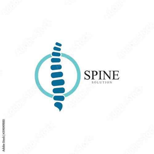 Spine diagnostics symbol logo template vector illustration