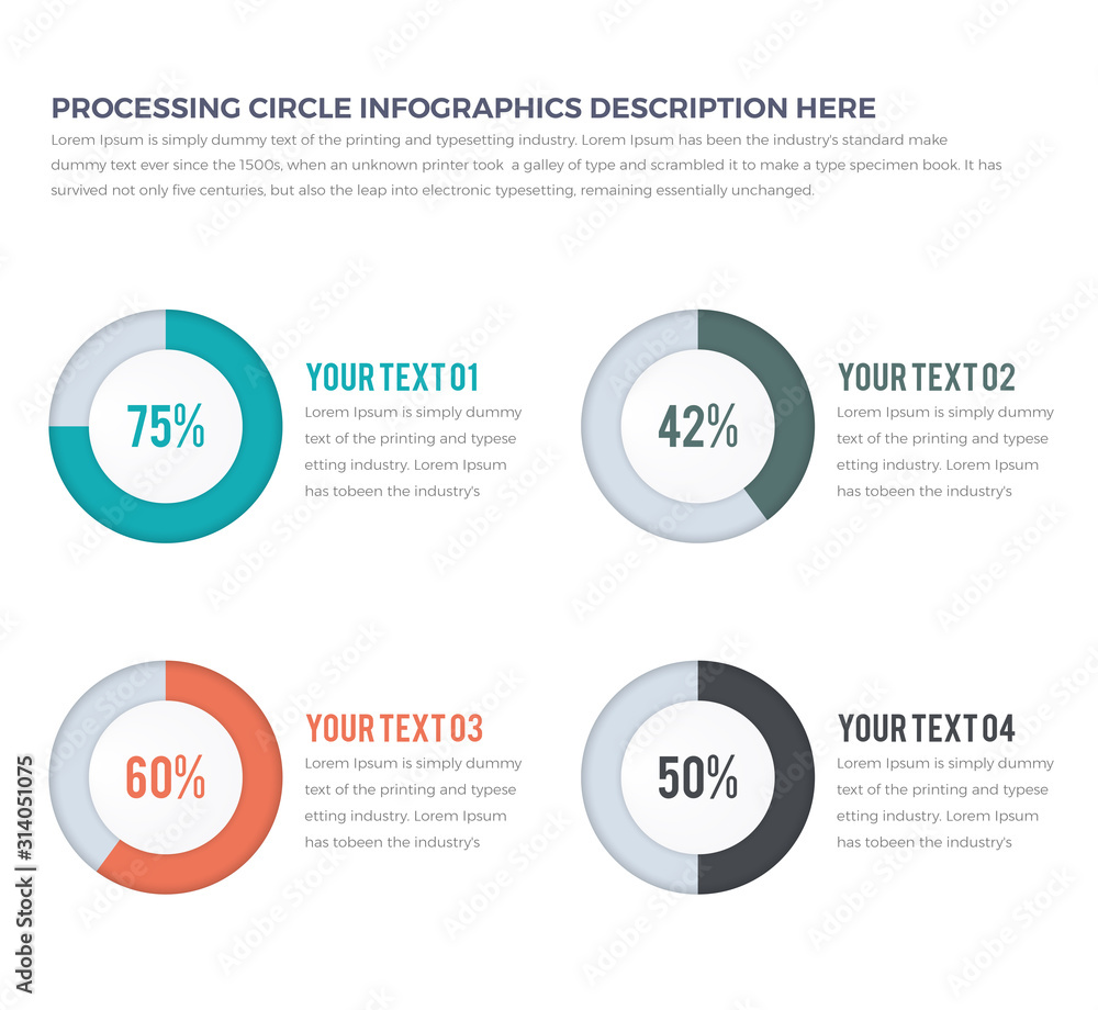 process Infographics with 04 Circle process Infographics with 04 Circle