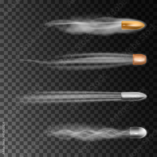 Realistic bullet flies. 
