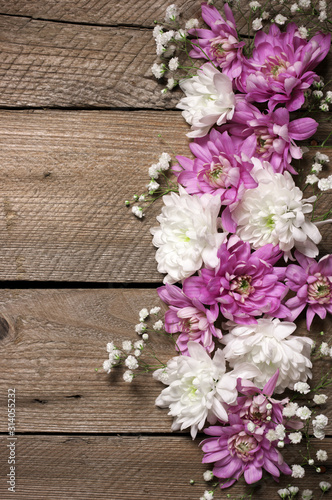 Assorted fresh flowers background