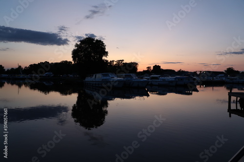 sunset on the broads