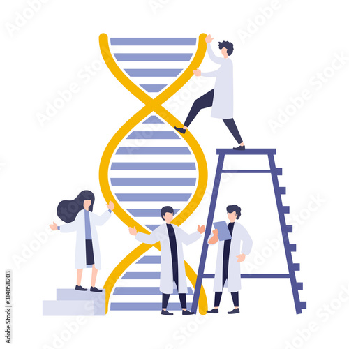 Science flat digital vector...