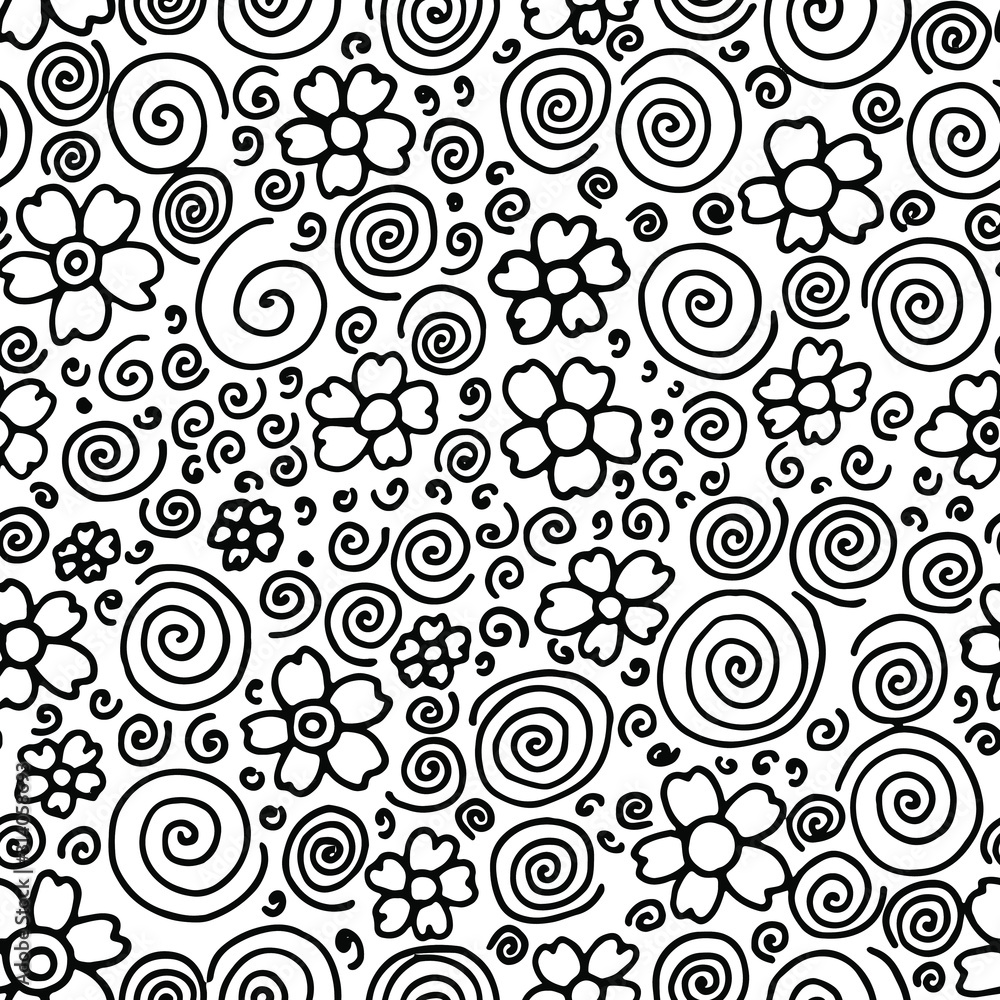 abstract seamless background with plants fabric print vector illustration abstract seamless background with plants fabric print vector illustration
