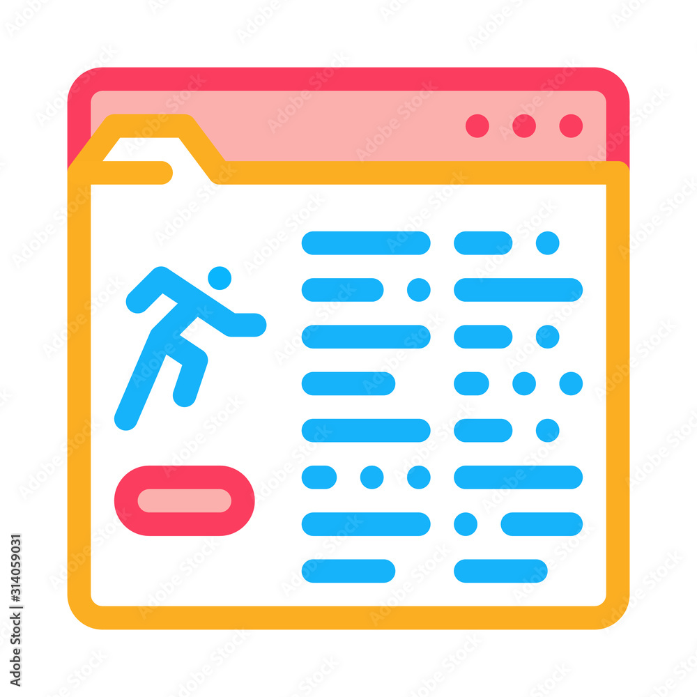 Athlete Information Document Folder Icon Vector. Outline Athlete Information Document Folder Sign. Isolated Contour Symbol Illustration Athlete Information Document Folder Icon Vector. Outline Athlete Information Document Folder Sign. Isolated Contour Symbol Illustration