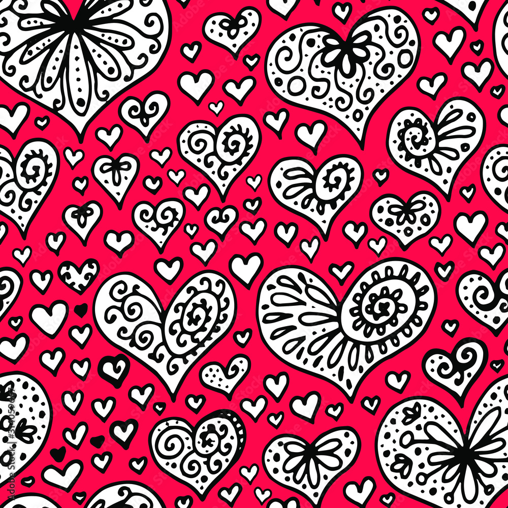 seamless pattern with hearts seamless pattern with hearts