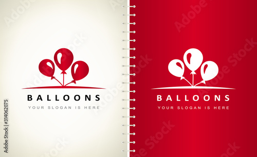 air balloons logo vector. Design illustration.