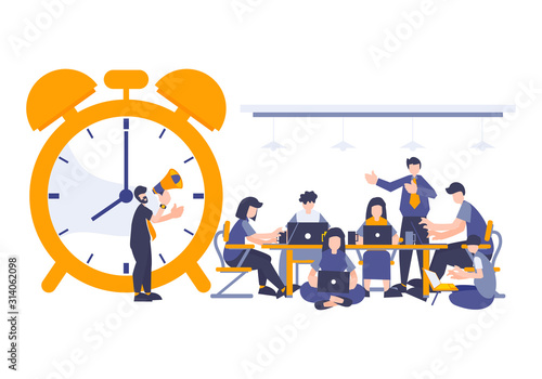 Flat people business concep...